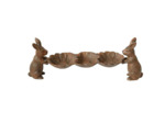 Mangeoire coquilles support lapin 41x11x15cm