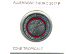 ALLEMAGNE 2017 F 5 EURO ZONE TROPICALE SUP