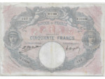 FRANCE 50 FRANCS BLEU ET ROSE SERIE F.11536 30-1-1925 TB+