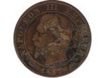 FRANCE 5 CENTIMES NAPOLEON III 1855 A (Paris) chien TB N3