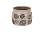 Pot de Fleurs céramique Citrouille gris 12x10cm