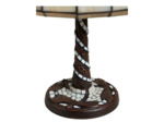Lampe à poser libellule mosaïque en verre et métal 43x30cm