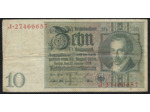 ALLEMAGNE 10 REICHSMARK 22-01-1929 SERIE J TB+ (W180a)