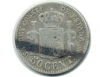 ESPAGNE 50 CENTIMOS ALFONSE XII 1880 MSM TB (W685)N1