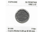 ESPAGNE 50 PESETAS JO 1992 TTB+