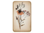 Plateau floral métal beige 15x26x26cm