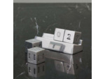 Calendrier Perpétuel Cubes argentés Aluminium 4x5x10cm