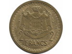MONACO 2 FRANCS ND (1943) CUPRO-ALUMINIUM TTB