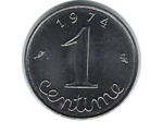 FRANCE 1 CENTIME EPI 1974 REBORD SUP