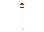 Mangeoire oiseaux à planter fer rouille 24x155cm