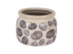 Pot de Fleurs céramique Citrouille gris 20x15cm