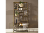 Etagère Labyrinthe bronze en métal 100x30x205cm