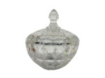 Bonbonnière verre à couvrecle 16x19cm