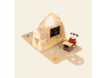 Maison de poupée avec peluche miniature - Ecole