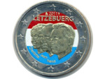 LUXEMBOURG 2011 2 EURO COLORISEE CHARLOTTE JEAN HENRI SUP