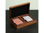 Boîte 2 Jeux de Cartes et Dés Bois 4x12x18cm
