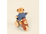 Peluche Alexis l'ours miniature sur sa Vespa