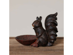 Vide Poche Ecureuil Assis Marron résine 14x19x25cm