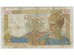 FRANCE 50 FRANCS CERES SERIE R.6947 9-9-1937 TB+