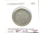 FRANCE 2 FRANCS SEMEUSE 1905 TB+