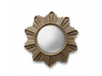 Miroir Convexe Halo Campagne résine doré 20x20cm