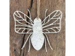 Suspension abeille blanc doré 15x4x13cm