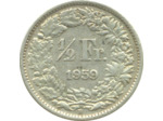 SUISSE 1/2 FRANC 1959 B TTB+ N1