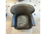 Fauteuil Club Vintage en Cuir Vieilli Turner Camden 67x75cm