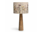 Lampe à Poser Fleurs Brodées Wildflower Bois de Manguier 54x28cm