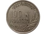 FRANCE 100 FRANCS COCHET 1957 TTB