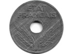 FRANCE 20 CENTIMES TYPE VINGT 1941 coin bouché TTB+