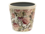 Pot de fleurs en Céramique Rose style jardin Anglais 17x16cm