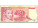 YOUGOSLAVIE 100000 DINARA 01-05-1989 SERIE AR TB+