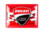 Nostalgic-Art 23372 - Plaque métal Ducati Corse - Logo Racing Flag - 30 x 40 cm