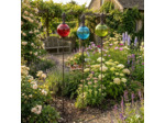 Ensemble 3 grand tuteurs boule fonte pomme de pin 12x140cm