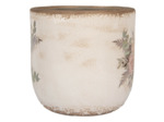 Pot de fleurs céramique roses anciennes 20x19cm