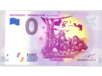 INDONESIE 2019-4 ORANGUTAN BILLET SOUVENIR 0 EURO NEUF