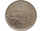 FRANCE 1 FRANC SEMEUSE ROTY NICKEL 1967 TTB (G474)