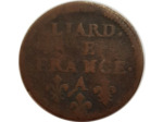 LOUIS XIV (1643-1715) LIARD DE FRANCE 1656 A (Corbeil) B+