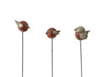 Ensemble 3 tuteurs oiseaux 23x15x110cm