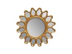 Miroir bois doré Floriana 60cm