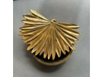 Boîte à Bijoux Feuille Tropicale dorée 13x8x3cm