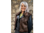 F201540 Veste femme cuir noir