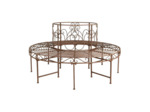 Banc tour d'arbre fer 92x164x164cm