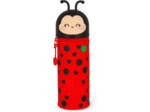 Legami - Trousse Kawaii 2 en 1 en Silicone Souple, Porte-stylos de Table, Fermeture à Glissière