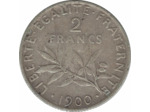 FRANCE 2 FRANCS SEMEUSE 1900 TB+