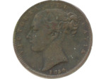 GRANDE BRETAGNE 1 FARTHING VICTORIA 1850 TB+
