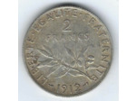 FRANCE 2 FRANCS SEMEUSE 1912 TTB N4