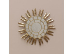 Petit Miroir Rond Sundria en Verre Craquelé 36cm