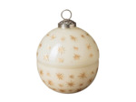 Petite Bougie Boule étoilée 1 Mèche Verre 8cm